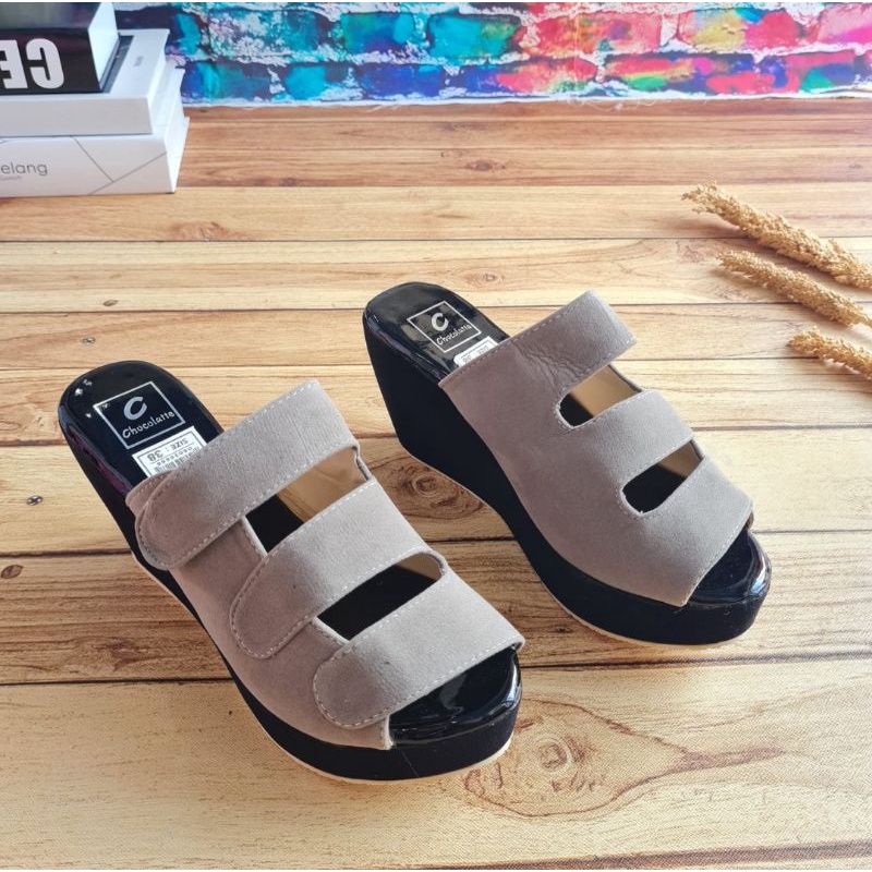 ABBUSHOES Dh 119 wedges sandal prepet 3 7cm