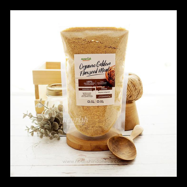 

NEW! NOURISH INDONESIA, ORGANIC GOLDEN FLAXSEED MEAL 250 GR MURAH