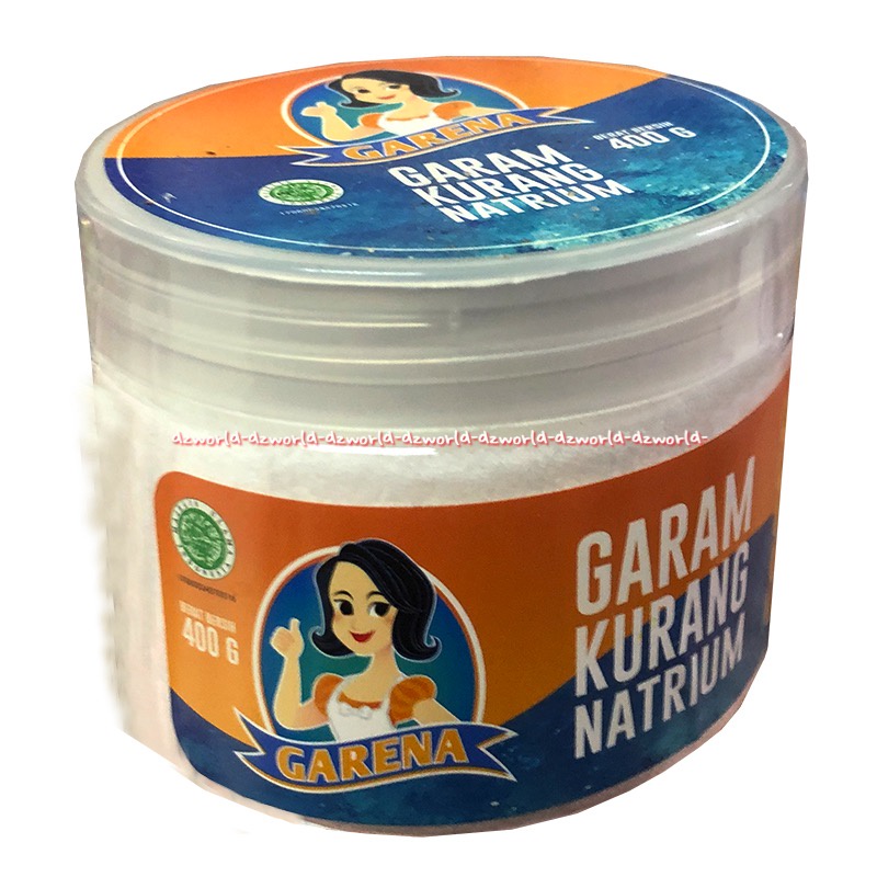 Garena Garam Kurang Natrium 400gr Garam Kesehatan Tensi Tekanan Darah Tinggi Healthy Salt Salty