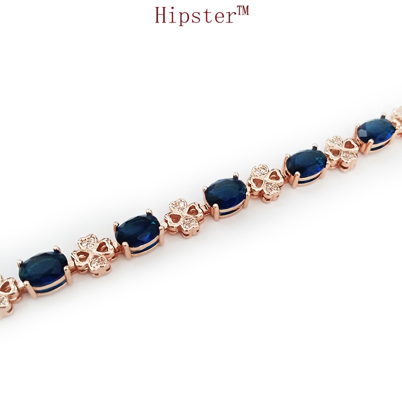 Light Luxury Hot Sale Four-Leaf Clover Amethyst Women's Inlaid Gemstone Bracelet