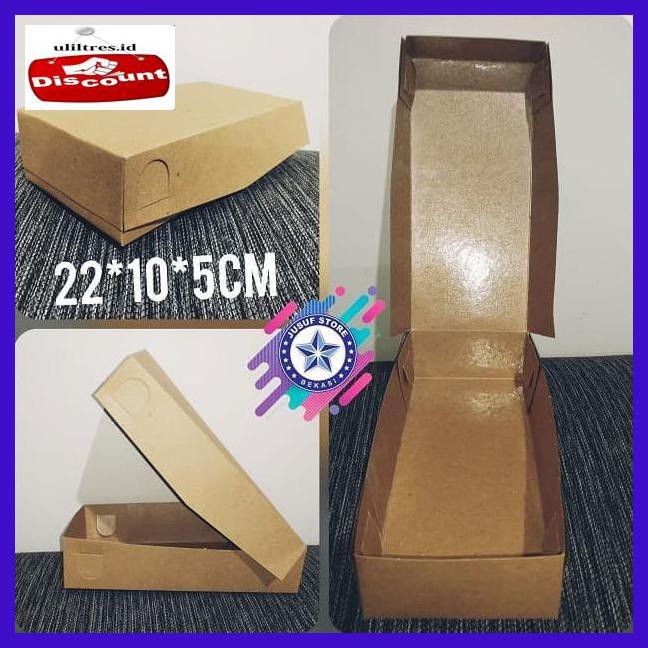

Y88Rgw- Kotak Dus Box Kue Brownies Food Grade Paper Laminasi 22X10X5Cm @1Pcs - 10X10X5Cm 5Edr7R7-