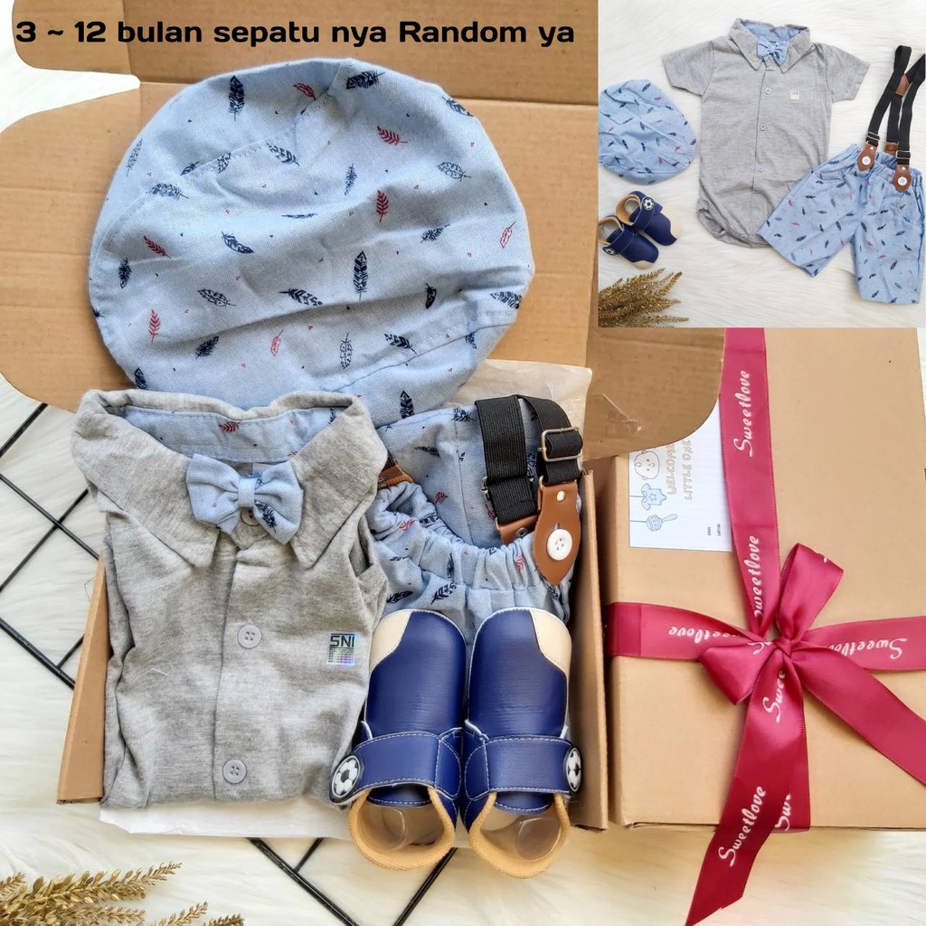 hampers bayi laki laki / kado bayi cowok / giftset baby suspender