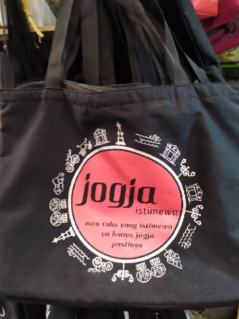 (BISA COD) TOTE BAG KHAS JOGJA UKURAN 35x25 cm BAHAN KUALITAS PREMIUM - TAS PRIA DAN WANITA