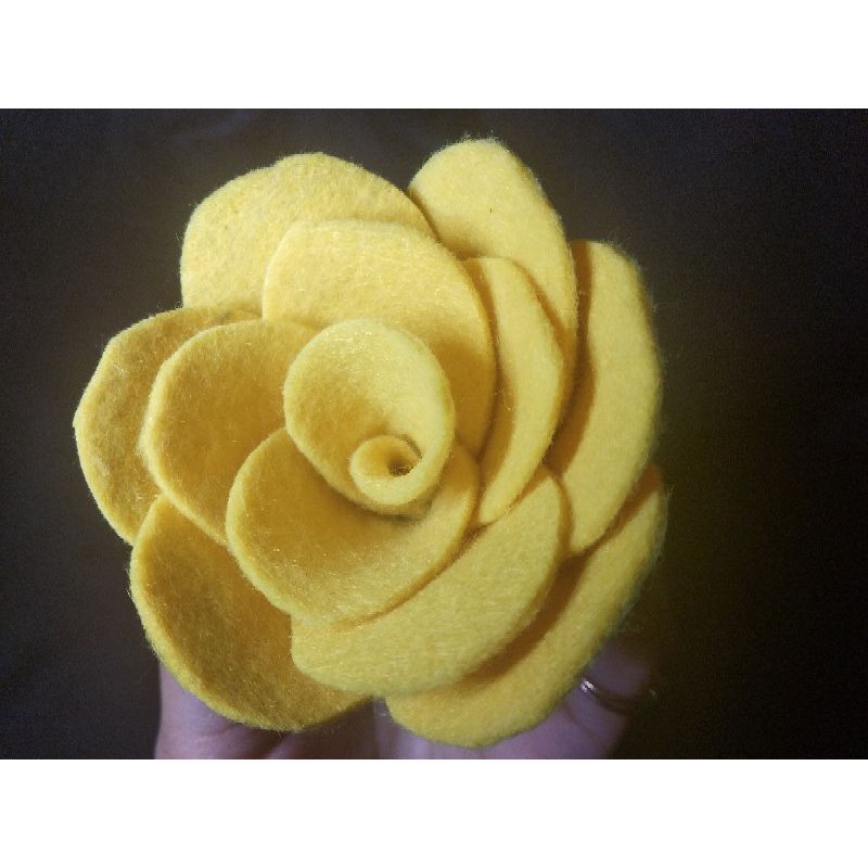 Bunga Flanel Mawar Kuning