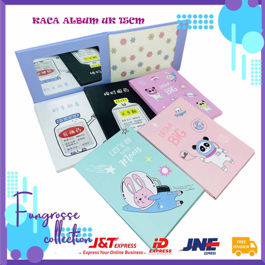 JR - 15CM - KACA RIAS LIPAT PORTABLE BUKU ALBUM / CERMIN LIPAT / KACA LIPAT / CERMIN RIAS AESTHETIC