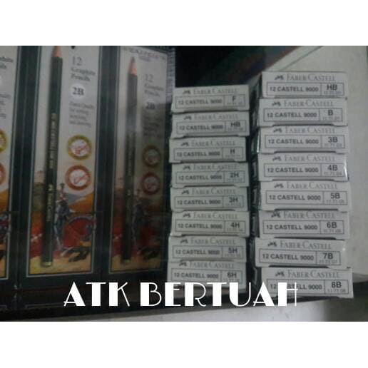 

OPEN SALE PENSIL KAYU FABER CASTELL 6H 5H 4H 3H 2H H HB F B 2B 3B 4B 5B 6B 7B 8B