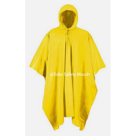 Mantel Jas Hujan Ponco Kuning Cap Layar Bahan Tebal GROSIR - hot item