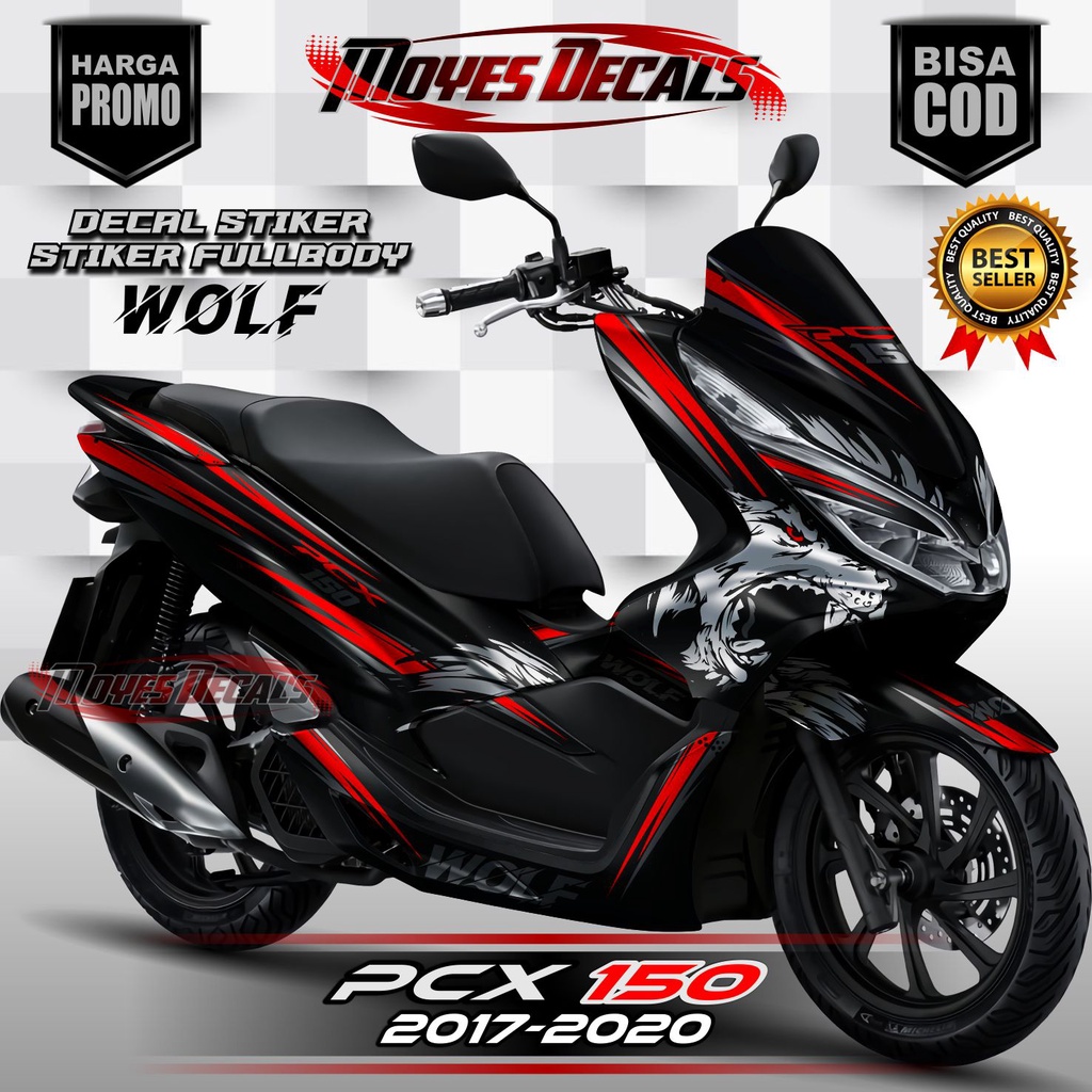 Decal PCX 150 Fullbody Serigala Wolf