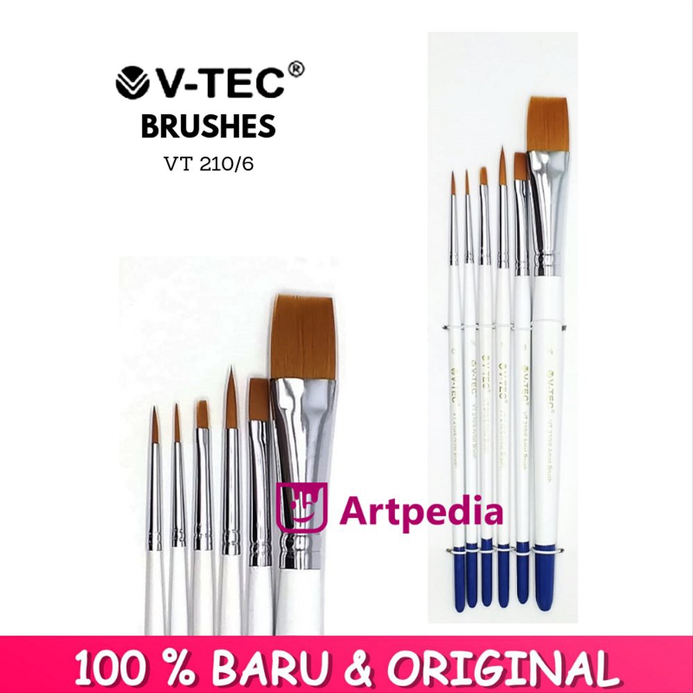 

Langsung Order V-Tec Brush VT-210 Set 6 - Kuas Lukis Set 6 - Kuas V-Tec Terlaris