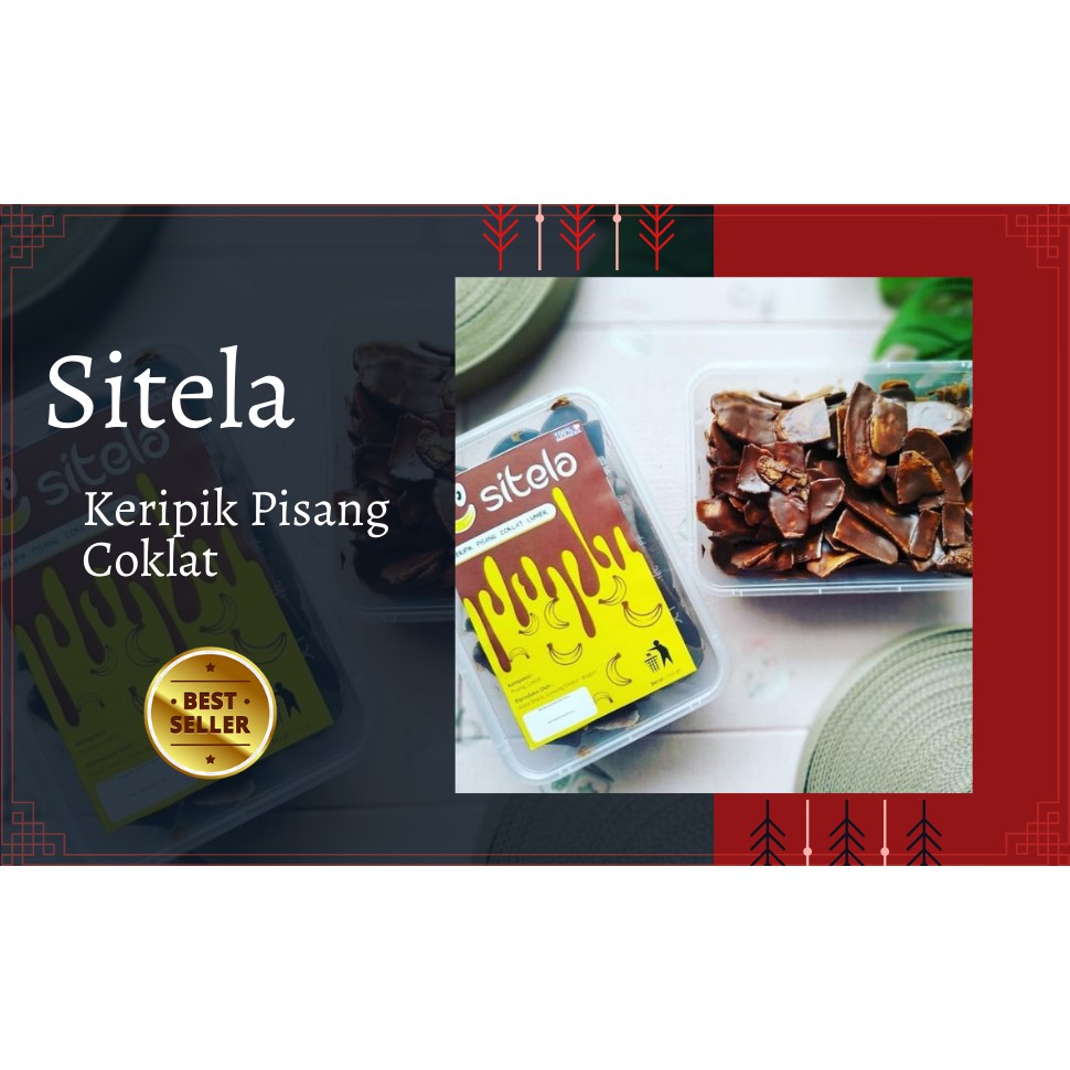 Sitela Keripik Pisang Lumer Coklat / Keripik Pisang Sitela / Sitela Keripik Coklat / Pisang lumer