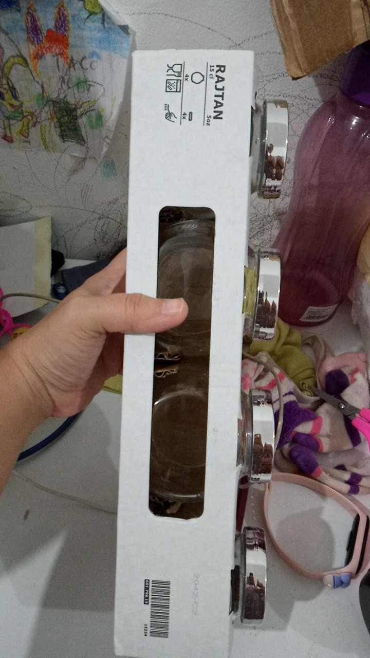 Aikeya Raztan Toples Stoples Mini Kecil Bumbu Dapur Permen Murah Bahan Kaca Isi 4 Pcs Unik + Packing