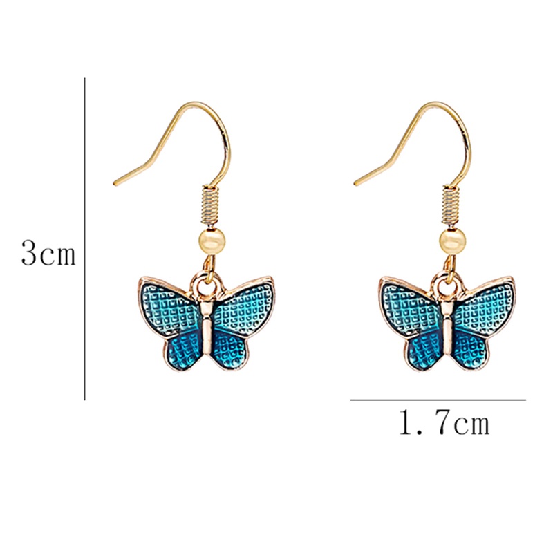 Anting Bentuk Kupu-Kupu Bahan Akrilik Gaya Korea Untuk Wanita