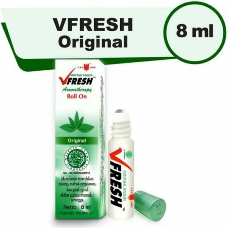 Vfresh V-fresh minyak angin roll on aromatherapy