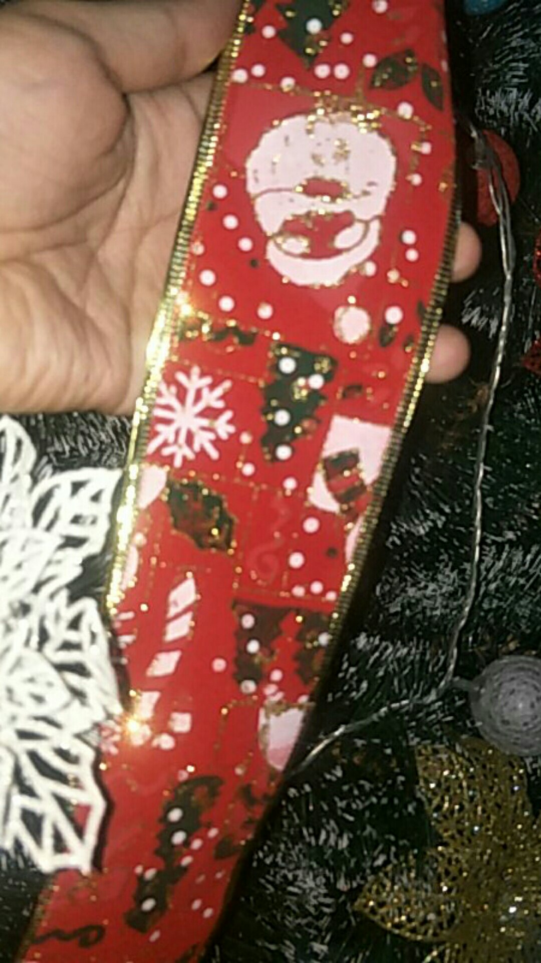 Pita Natal Berkawat 6,5 Cm Meteran Hiasan Aksesoris Ornamen Pernak Pernik Pohon Natal Christmas