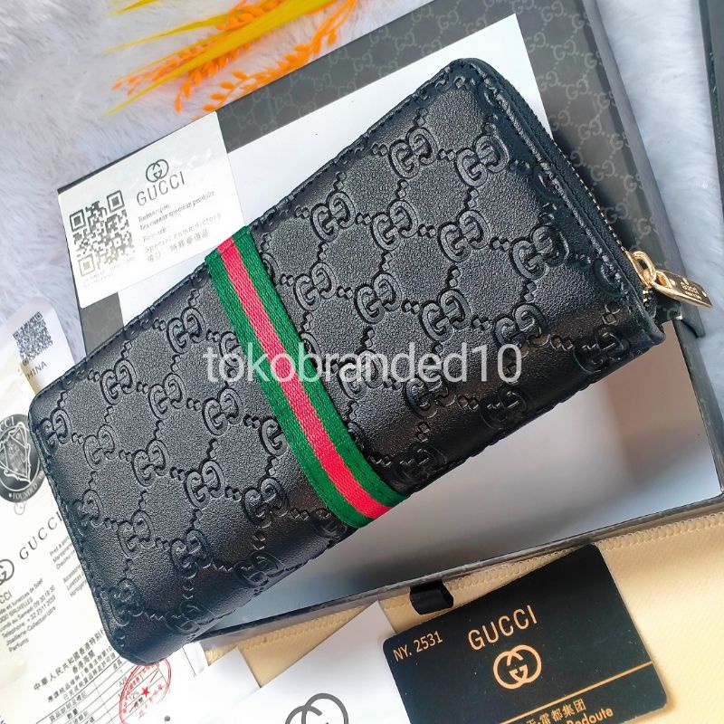 DOMPET PANJANG WANITA GUCC1 LONG WALLET FREE BOX+PAPERBAG FULLSET