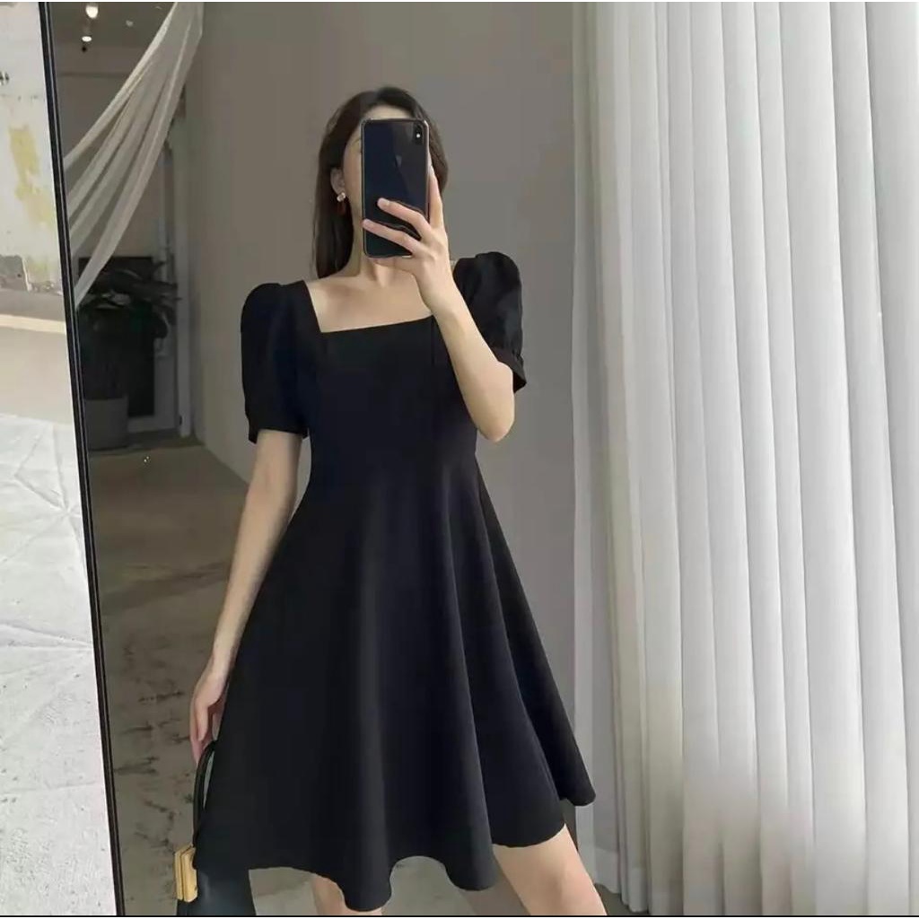 Toply shop COD Gaun wanita elegant A Line Fashion wanita Gaya korean