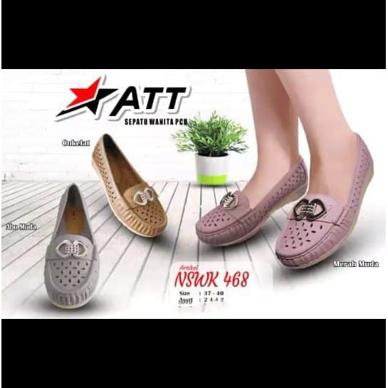 gos ATT NSWK 468, SLK 474, SWK 469 SEPATU KARET WANITA Flat Shoes Anti Air Nyaman Dipakai Ringan