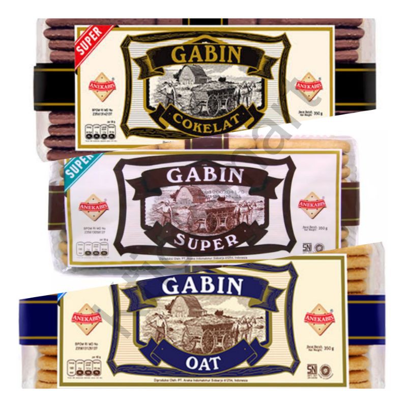 

ANEKABIS-Gabin Super/Oat/Coklat 350gr/biskuit Import