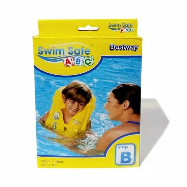 AKSESORIS RENANG BAJU PELAMPUNG RENANG ANAK ROMPI SWIM SAFE BESTWAY