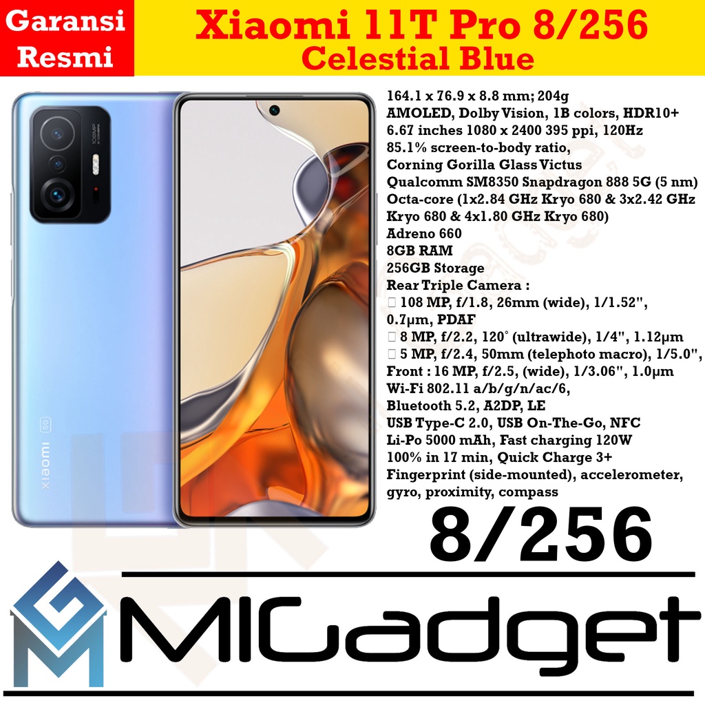 Xiaomi 11T Pro Mi 11T Pro 8/256 Garansi Resmi