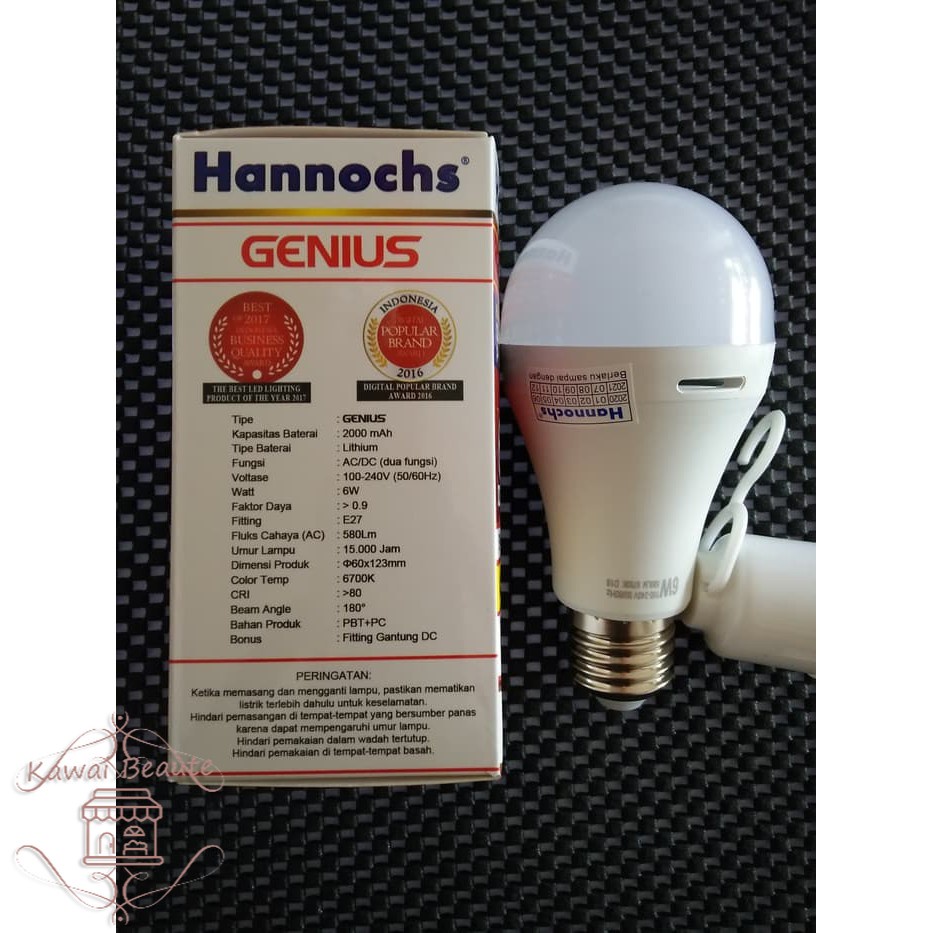 Lampu Emergency Hannochs Genius LED / Lampu magic 6w 8w 10w 12W 15W