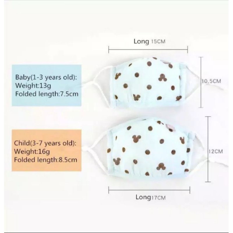 masker anak balita / anak kain bahan premium bisa diadjustable