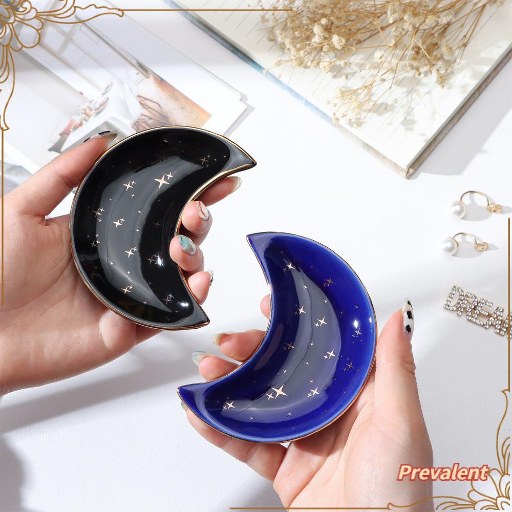 Piring Keramik Bentuk Bulan Untuk Perhiasan