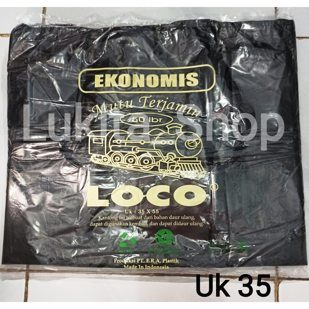 Kantong Plastik Kresek Loco Ekonomis Hitam Ukuran 35