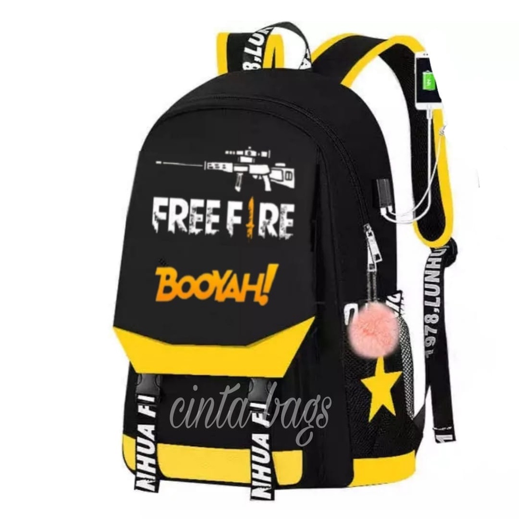 Tas Ransel Sekolah Anak laki laki Karakter Free Fire dan Super Hero Murah