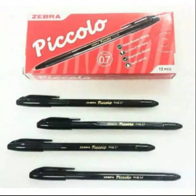 BALLPOINT PICCOLO 0.7 HITAM BULPEN PULPEN PEN