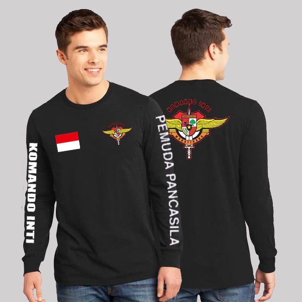 BAJU KAOS LONGSLEEVE / LENGAN PANJANG PEMUDA PANCASILA - KOMANDO INTI #1