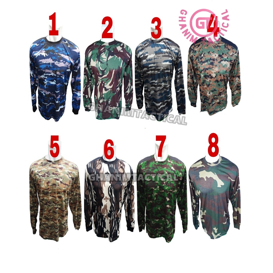 Kaos Loreng Lengan Panjang TNI ARMY