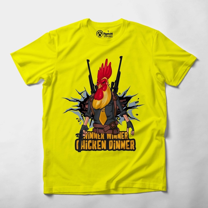 Kaos Atasan Anak Laki Laki Kids T Shirt Winner Chicken Dinner PUBG Gamers