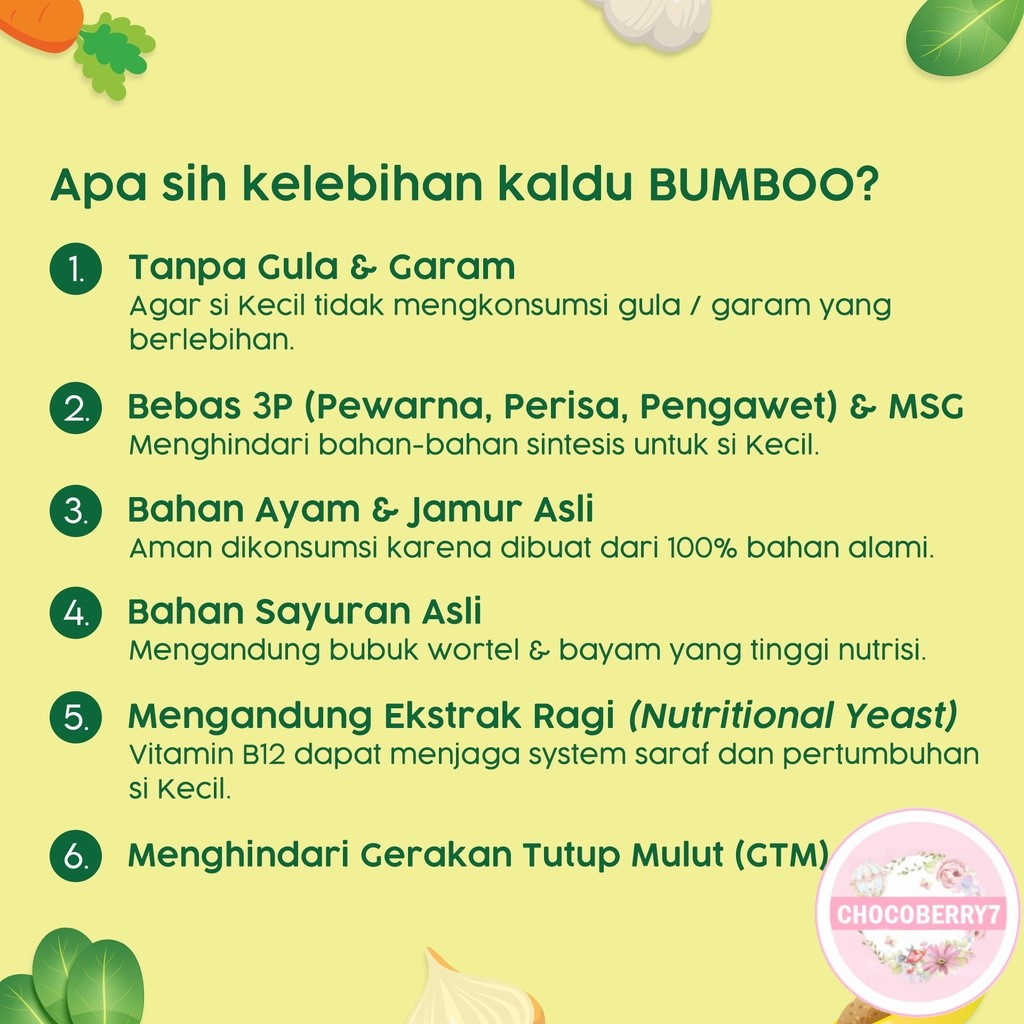 BUMBOO Kaldu Anak MPASI No MSG Tanpa Gula &amp; Garam Kaldu Ayam Jamur Sapi