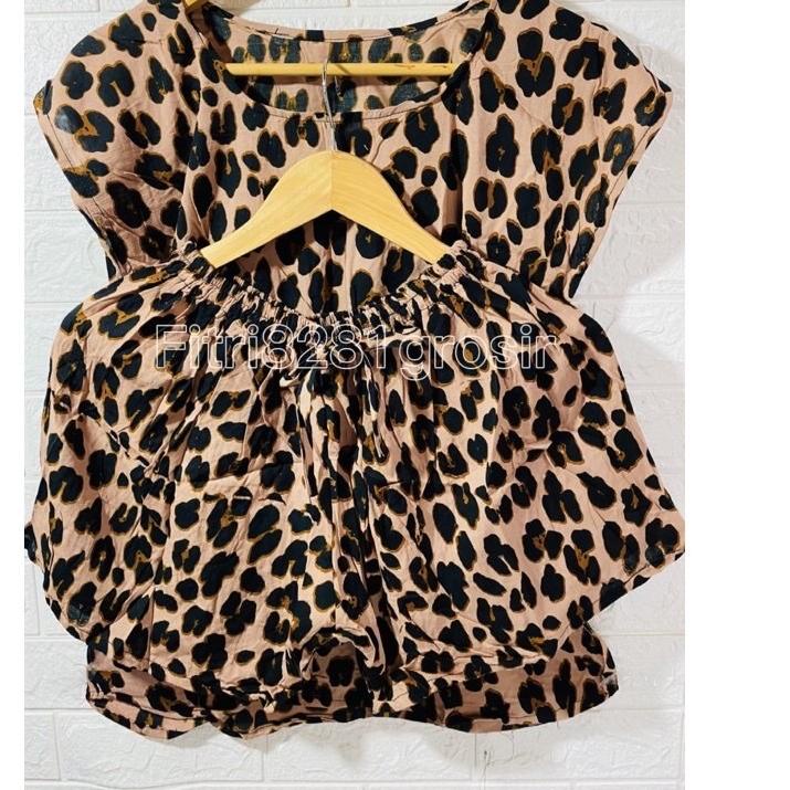 (VIRAL) SET PENDEK Baby doll allsize bigsize JUMBO motif leopard macan dan polos