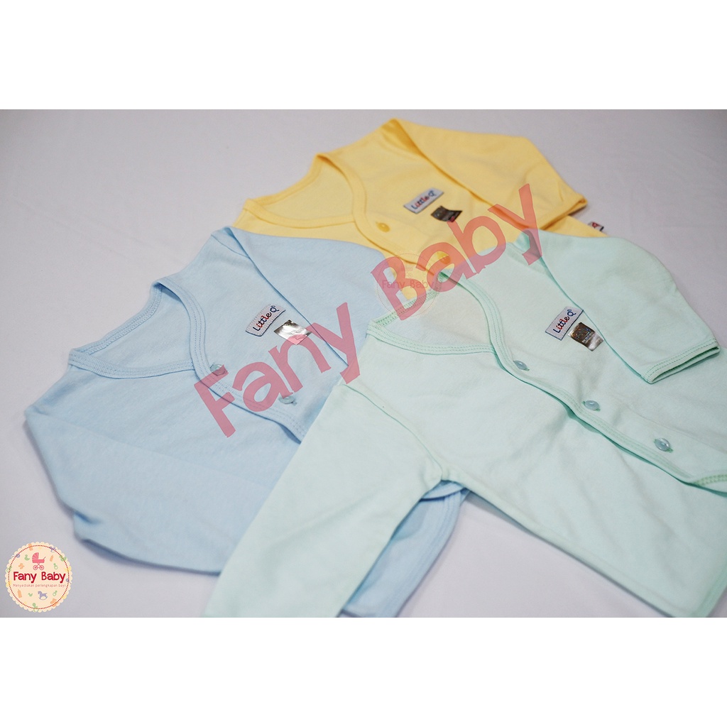 LITTLE QUEEN SETELAN PANJANG KANCING DEPAN RIB POLOS - NEW