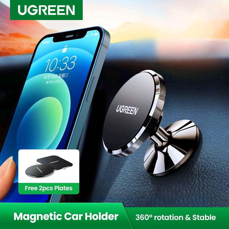 UGREEN Magnetic Car Phone Holder and Ring Stand 360 Degree Magnet Mount Car Holder