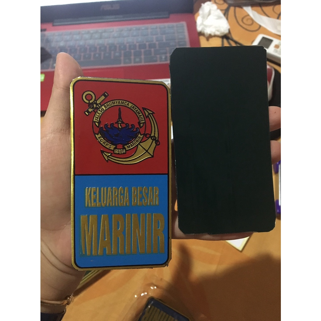 Sticker Plat Marinir (Jangkar) | Sticker Plat | Stiker Mobil Plat Marinir