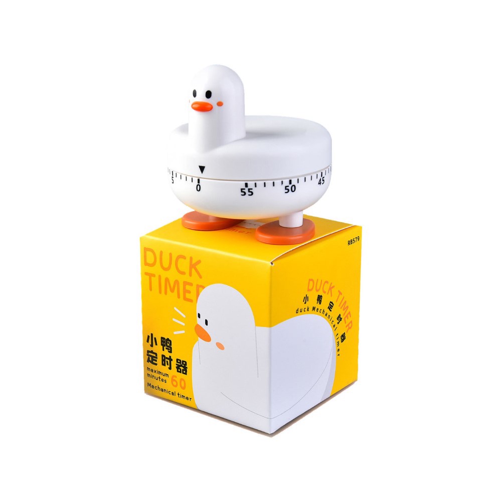 Cute Duckling Desktop Learning Timer Cartoon Rotating Mechanical Timer Kitchen Baking Timing Reminder OW