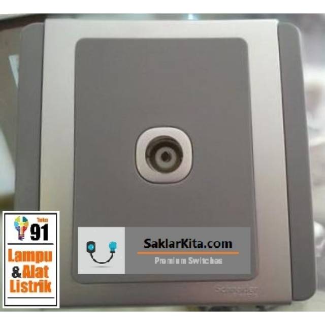 Clipsal Schneider Neo Input Output TV Antena Antenna Silver Grey