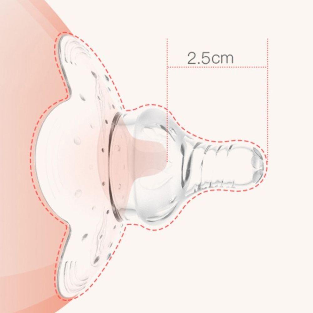 Needway   Pelindung Puting Lembut Food Grade Gaya Kelopak Mekanik Spiral Mencegah Gigitan Ibu Nipple Cover Pelindung Menyusui