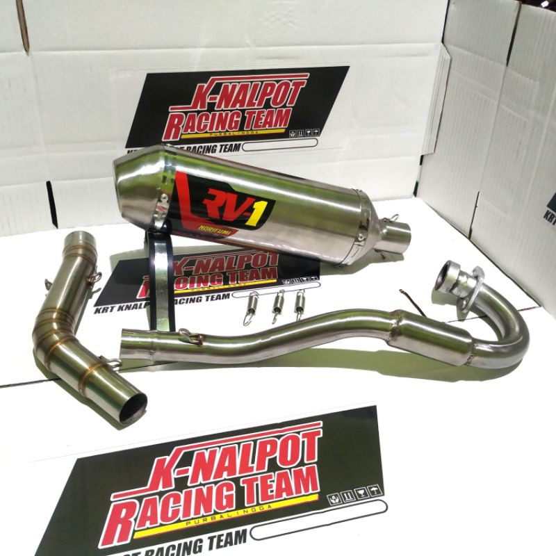 KNALPOT KLX RV1 TRAIL DTRACKER CRF MODIF RACING