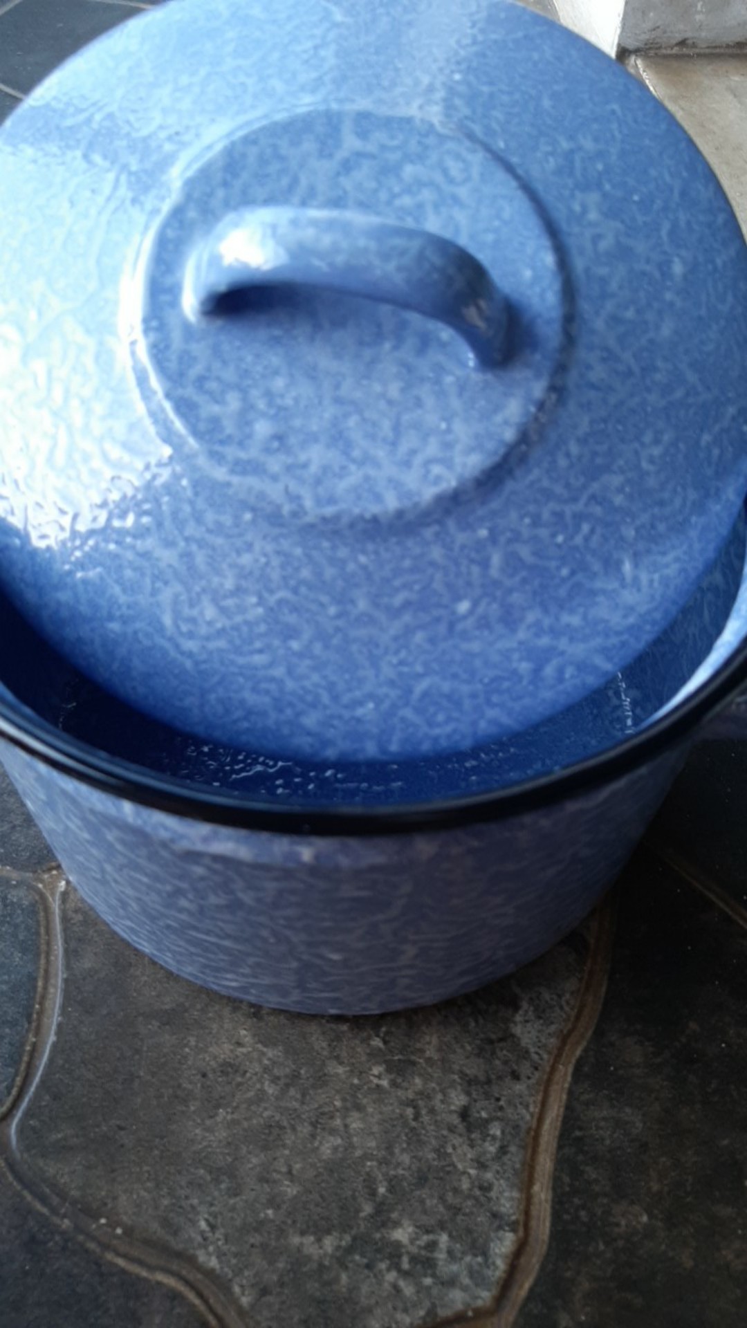 Panci Masak Dutchoven Enamel (porcelain On Steel) Indonesia Motif Batik / Kembang 16 Cm 18 Cm