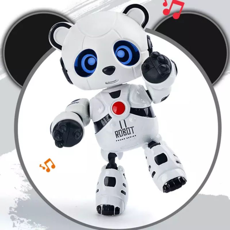 PROMO Robot PANDA  Mainan Anak Peniru Suara Manusia 3 Mode Rekaman dengan Lampu