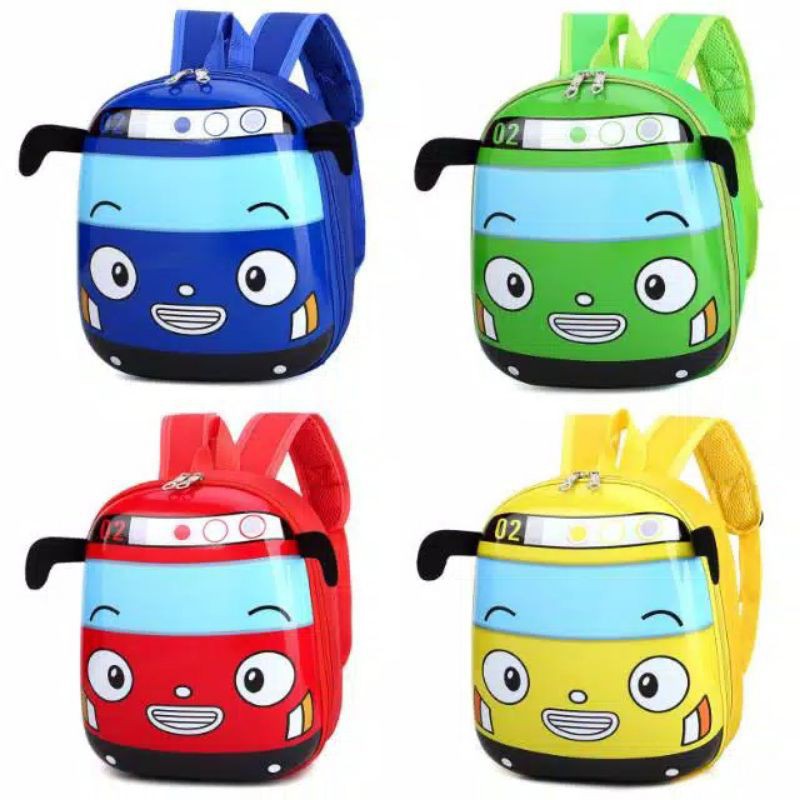 Tas Ransel Telur Sekolah Anak TK / PAUD - Tas Sekolah Anak Karakter lucu Ransel PVC Karakter Cowok -M0172