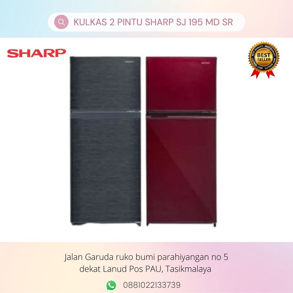 KULKAS SHARP 2 PINTU SJ 195 MD SR SHARP