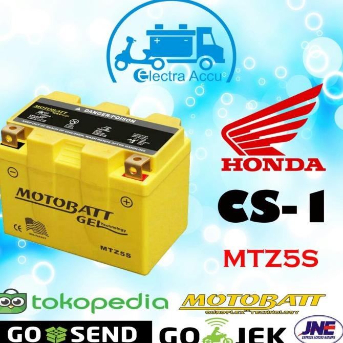 Aki motor Honda CS 1 motobatt MTZ5S aki kering / aki gel electra87 Berkualitas