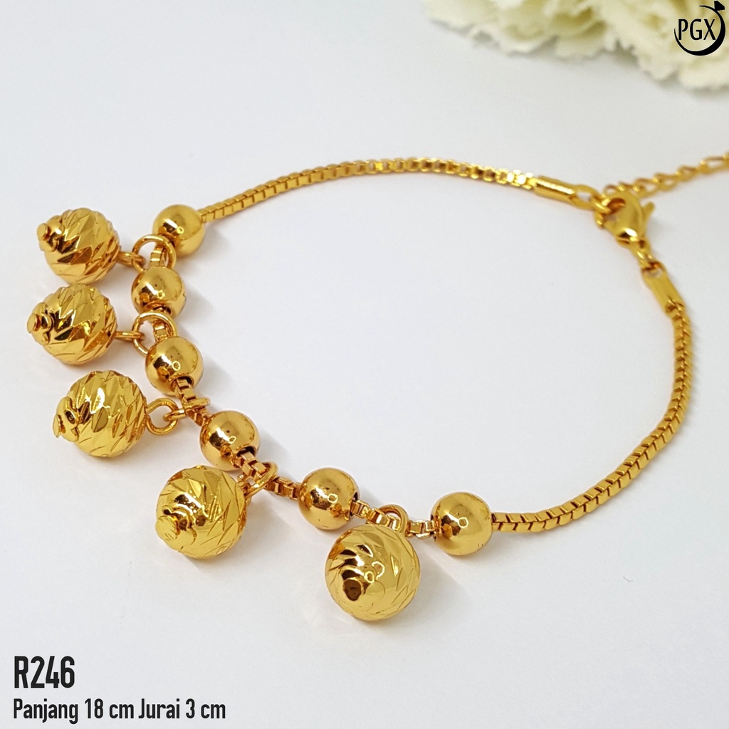 PGX Gelang Tangan Xuping Wanita Perhiasan Lapis Emas Aksesoris Fashion Premium - R246