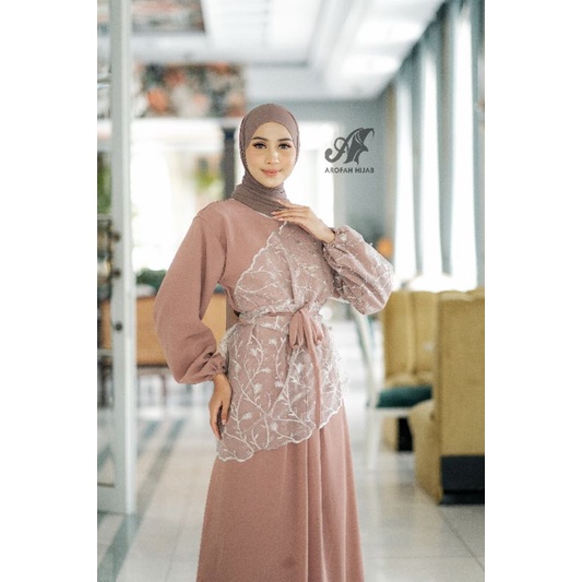 JUMBO ADA- GAMIS SAUKIA  ZASKIAZ DRESS BRUKAT GAMIS KONDANGAN GAMIS MAXY TILE DRESS (FREE BELT LEPAS PASANG)