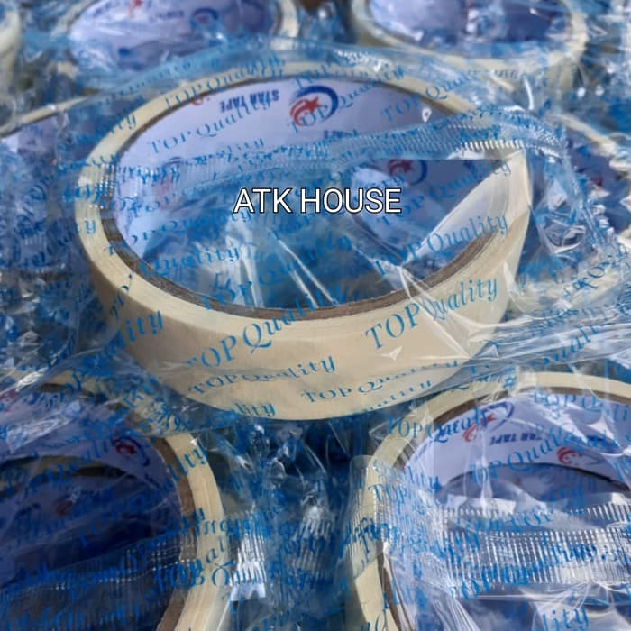 

Lakban Kertas STAR TAPE 24mmx10y/Masking Tape 1inc/Isolasi Selotip Kertas STAR